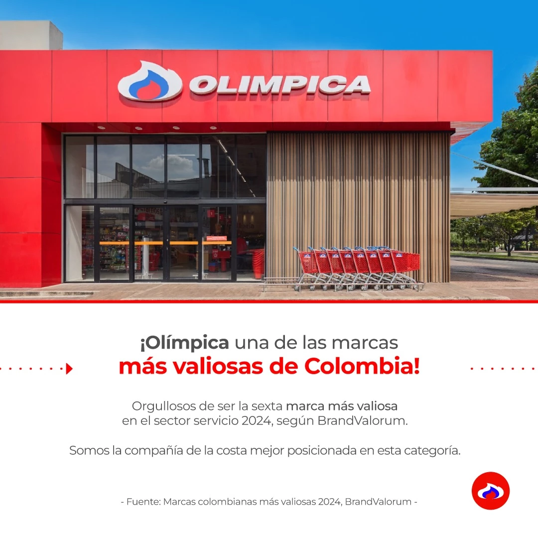 Olímpica se consolida como una de las marcas más valiosas de Colombia